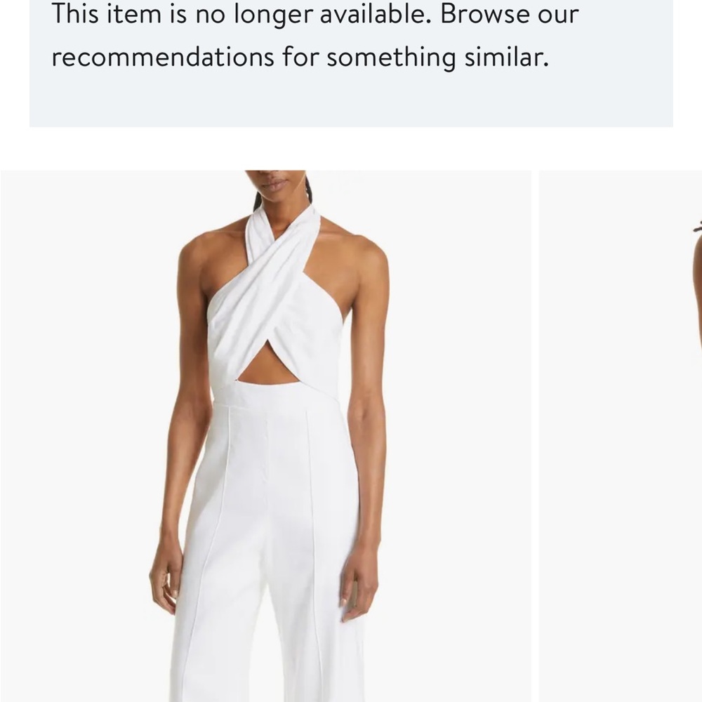 Milly White Halter Jumpsuit